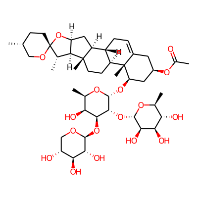 [(1S,2S,4S,5'R,6R,7S,8R,9S,12S,13R,14R,16R)-14-[(2S,3R,4S,5S,6R)-5-hydroxy-6-methyl-3-[(2S,3R,4R,5R,6S)-3,4,5-trihydroxy-6-methyloxan-2-yl]oxy-4-[(2S,3R,4S,5R)-3,4,5-trihydroxyoxan-2-yl]oxyoxan-2-yl]oxy-5',7,9,13-tetramethylspiro[5-oxapentacyclo[10.8.0.02,9.04,8.013,18]icos-18-ene-6,2'-oxane]-16-yl] acetate