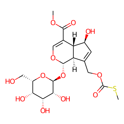 methyl (1S,4aR,5S,7aS)-5-hydroxy-7-(methylsulfanylcarbonyloxymethyl)-1-[(2S,3R,4R,5S,6S)-3,4,5-trihydroxy-6-(hydroxymethyl)oxan-2-yl]oxy-1,4a,5,7a-tetrahydrocyclopenta[c]pyran-4-carboxylate