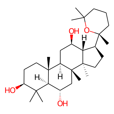 (3S,5R,6S,8R,9R,10R,12R,13R,14R,17S)-4,4,8,10,14-pentamethyl-17-[(2R)-2,6,6-trimethyloxan-2-yl]-2,3,5,6,7,9,11,12,13,15,16,17-dodecahydro-1H-cyclopenta[a]phenanthrene-3,6,12-triol