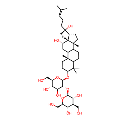 (2S,3R,4S,5S,6R)-2-[(2R,3R,4S,5S,6R)-4,5-dihydroxy-2-[[(10R,12S,13R,14R,17R)-12-hydroxy-17-[(2S)-2-hydroxy-6-methylhept-5-en-2-yl]-4,4,10,14-tetramethyl-1,2,3,5,6,7,8,9,11,12,13,15,16,17-tetradecahydrocyclopenta[a]phenanthren-3-yl]oxy]-6-(hydroxymethyl)oxan-3-yl]oxy-4,6-bis(hydroxymethyl)oxane-3,5-diol