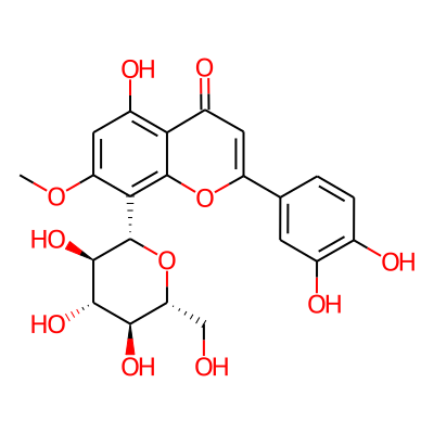2-(3,4-dihydroxyphenyl)-5-hydroxy-7-methoxy-8-[(2S,3R,4R,5S,6R)-3,4,5-trihydroxy-6-(hydroxymethyl)oxan-2-yl]chromen-4-one