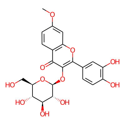4H-1-Benzopyran-4-one, 2-(3,4-dihydroxyphenyl)-3-(beta-D-glucopyranosyloxy)-5-hydroxy-7-methoxy-