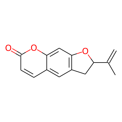 2-(prop-1-en-2-yl)-2,3-dihydro-7H-furo[3,2-g]chromen-7-one