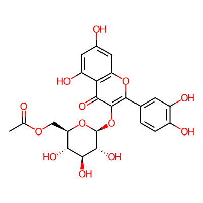Quercetin 3-O-(6''-acetyl-glucoside)
