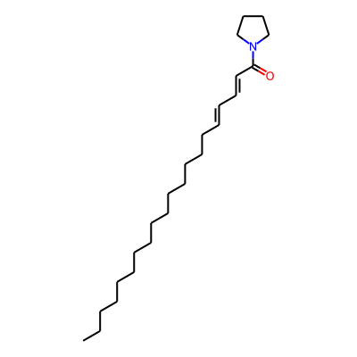 Pyrrolidine, 1-(1-oxo-2,4-eicosadienyl)-, (E,E)-