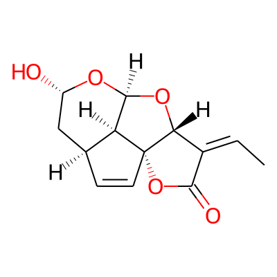 (1R,4R,6R,8R,10R,11Z,14R)-11-ethylidene-6-hydroxy-7,9,13-trioxatetracyclo[6.5.1.01,10.04,14]tetradec-2-en-12-one