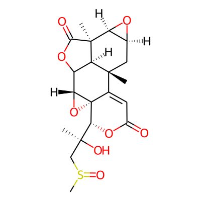 (2R,4S,5R,10S,12S,14R,15R,18R)-5-[(2R)-2-hydroxy-1-methylsulfinylpropan-2-yl]-10,15-dimethyl-3,6,13,17-tetraoxahexacyclo[8.7.1.02,4.04,9.012,14.015,18]octadec-8-ene-7,16-dione