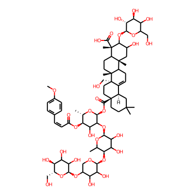(4S,6aR,6bR,8aS,12aR,14bR)-8a-[(2S,5R,6S)-3-[(2S,5R)-5-[(2S)-3,4-dihydroxy-5-[(2R,5S,6R)-3,4,5-trihydroxy-6-(hydroxymethyl)oxan-2-yl]oxyoxan-2-yl]oxy-3,4-dihydroxy-6-methyloxan-2-yl]oxy-4-hydroxy-5-[(Z)-3-(4-methoxyphenyl)prop-2-enoyl]oxy-6-methyloxan-2-yl]oxycarbonyl-2-hydroxy-6b-(hydroxymethyl)-4,6a,11,11,14b-pentamethyl-3-[(2R,3R,4S)-3,4,5-trihydroxy-6-(hydroxymethyl)oxan-2-yl]oxy-1,2,3,4a,5,6,7,8,9,10,12,12a,14,14a-tetradecahydropicene-4-carboxylic acid