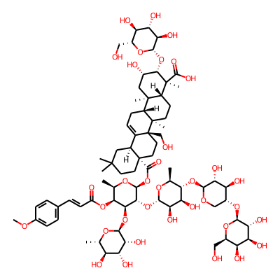 (2S,3r,4s,4ar,6ar,6br,8as,12ar,14ar,14br)-8a-[(2s,3r,4s,5s,6r)-3-[(2s,3r,4s,5r,6s)-5-[(2s,3r,4r,5r)-3,4-dihydroxy-5-[(2s,3r,4s,5r,6r)-3,4,5-trihydroxy-6-(hydroxymethyl)oxan-2-yl]oxyoxan-2-yl]oxy-3,4-dihydroxy-6-methyloxan-2-yl]oxy-5-[(e)-3-(4-methoxyphenyl)prop-2-enoyl]oxy-6-methyl-4-[(2s,3r,4r,5r,6s)-3,4,5-trihydroxy-6-methyloxan-2-yl]oxyoxan-2-yl]oxycarbonyl-3-hydroxy-6b-(hydroxymethyl)-4,6a,11,11,14b-pentamethyl-2-[(2r,3r,4s,5s,6r)-3,4,5-trihydroxy-6-(hydroxymethyl)oxan-2-yl]oxy-1,2,3,4a,5,6,7,8,9,10,12,