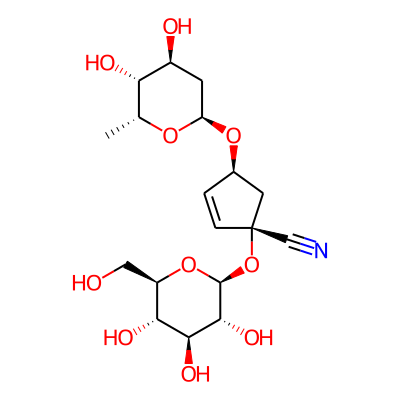 (1S,4S)-4-[(2S,4S,5R,6R)-4,5-dihydroxy-6-methyloxan-2-yl]oxy-1-[(2S,3R,4S,5S,6R)-3,4,5-trihydroxy-6-(hydroxymethyl)oxan-2-yl]oxycyclopent-2-ene-1-carbonitrile