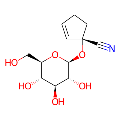 (1S)-1-[(2S,3R,4S,5S,6R)-3,4,5-trihydroxy-6-(hydroxymethyl)oxan-2-yl]oxycyclopent-2-ene-1-carbonitrile