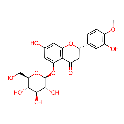 (2S)-7-hydroxy-2-(3-hydroxy-4-methoxyphenyl)-5-[(2S,3R,4S,5S,6R)-3,4,5-trihydroxy-6-(hydroxymethyl)oxan-2-yl]oxy-2,3-dihydrochromen-4-one