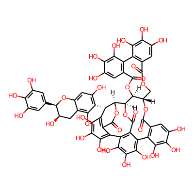 (1S,2S,20S,42S,46R)-7,8,9,12,13,14,25,26,27,30,31,32,35,36,37-pentadecahydroxy-46-[(2R,3R)-3,5,7-trihydroxy-2-(3,4,5-trihydroxyphenyl)-3,4-dihydro-2H-chromen-6-yl]-3,18,21,41,43-pentaoxanonacyclo[27.13.3.138,42.02,20.05,10.011,16.023,28.033,45.034,39]hexatetraconta-5,7,9,11,13,15,23,25,27,29(45),30,32,34(39),35,37-pentadecaene-4,17,22,40,44-pentone