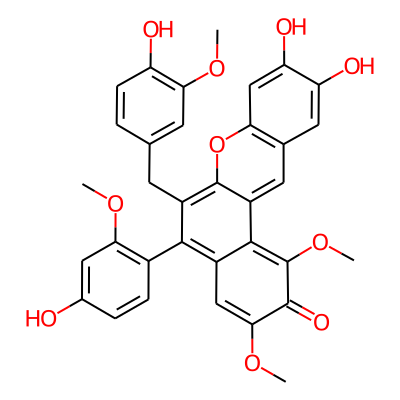 9,10-Dihydroxy-5-(4-hydroxy-2-methoxyphenyl)-6-[(4-hydroxy-3-methoxyphenyl)methyl]-1,3-dimethoxybenzo[a]xanthen-2-one
