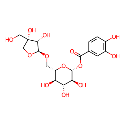 [(2R,3S,4R,5R,6S)-6-[[(2S,3S,4S)-3,4-dihydroxy-4-(hydroxymethyl)oxolan-2-yl]oxymethyl]-3,4,5-trihydroxyoxan-2-yl] 3,4-dihydroxybenzoate