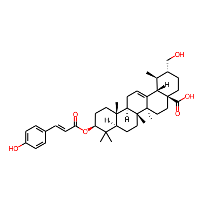 (1R,2R,4aS,6aR,6aS,6bR,8aR,10S,12aR,14bS)-2-(hydroxymethyl)-10-[(E)-3-(4-hydroxyphenyl)prop-2-enoyl]oxy-1,6a,6b,9,9,12a-hexamethyl-2,3,4,5,6,6a,7,8,8a,10,11,12,13,14b-tetradecahydro-1H-picene-4a-carboxylic acid