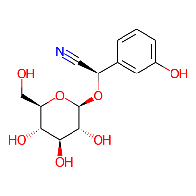 (R)-(beta-D-Glucopyranosyloxy)(3-hydroxyphenyl)acetonitrile