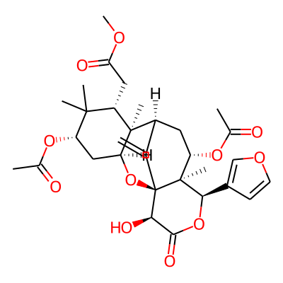 Methyl 2-[(1S,3S,5S,7S,8S,9R,11S,12S,13R,16S)-5,11-diacetyloxy-13-(furan-3-yl)-16-hydroxy-6,6,8,12-tetramethyl-17-methylidene-15-oxo-2,14-dioxatetracyclo[7.7.1.01,12.03,8]heptadecan-7-yl]acetate