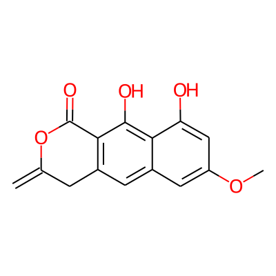 1H-Naphtho(2,3-c)pyran-1-one, 3,4-dihydro-9,10-dihydroxy-7-methoxy-3-methylene-