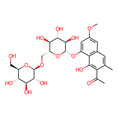 1-[1-hydroxy-6-methoxy-3-methyl-8-[(2S,3R,4S,5S,6R)-3,4,5-trihydroxy-6-[[(2R,3R,4S,5S,6R)-3,4,5-trihydroxy-6-(hydroxymethyl)tetrahydropyran-2-yl]oxymethyl]tetrahydropyran-2-yl]oxy-2-naphthyl]ethanone