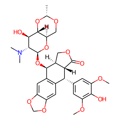 (5S,5aR,8aR,9R)-5-[[(2R,4aR,6R,7R,8R,8aS)-7-(dimethylamino)-8-hydroxy-2-methyl-4,4a,6,7,8,8a-hexahydropyrano[3,2-d][1,3]dioxin-6-yl]oxy]-9-(4-hydroxy-3,5-dimethoxyphenyl)-5a,6,8a,9-tetrahydro-5H-[2]benzofuro[6,5-f][1,3]benzodioxol-8-one