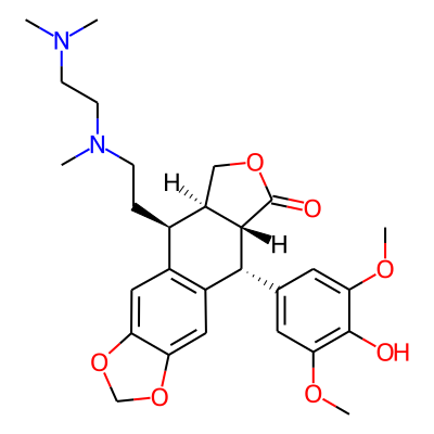 (5R,5aR,8aR,9S)-9-[2-[2-(dimethylamino)ethyl-methylamino]ethyl]-5-(4-hydroxy-3,5-dimethoxyphenyl)-5a,8,8a,9-tetrahydro-5H-[2]benzofuro[6,5-f][1,3]benzodioxol-6-one