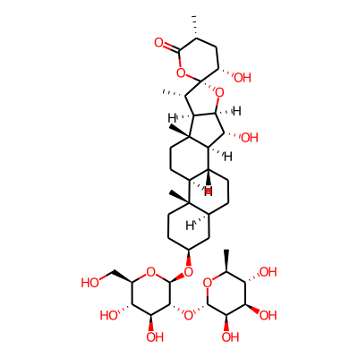 (1R,2S,3R,3'R,4R,5'S,6R,7S,8R,9S,12S,13S,16S,18S)-16-[(2R,3R,4S,5S,6R)-4,5-dihydroxy-6-(hydroxymethyl)-3-[(2S,3R,4R,5R,6S)-3,4,5-trihydroxy-6-methyloxan-2-yl]oxyoxan-2-yl]oxy-3,5'-dihydroxy-3',7,9,13-tetramethylspiro[5-oxapentacyclo[10.8.0.02,9.04,8.013,18]icosane-6,6'-oxane]-2'-one