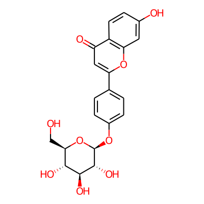 4H-1-Benzopyran-4-one, 2-(4-(beta-D-glucopyranosyloxy)phenyl)-7-hydroxy-