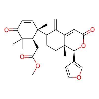 2-[(1R,2R)-2-[(1R,8aR)-1-(3-furanyl)-8a-methyl-5-methylene-3-oxo-1,6,7,8-tetrahydro-2-benzopyran-6-yl]-2,6,6-trimethyl-5-oxo-1-cyclohex-3-enyl]acetic acid methyl ester