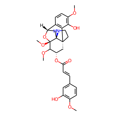 [(1S,8S,10S,11R,13S)-3-hydroxy-4,11,12-trimethoxy-18-oxa-17-azapentacyclo[8.4.3.18,11.01,10.02,7]octadeca-2(7),3,5-trien-13-yl] (E)-3-(3-hydroxy-4-methoxyphenyl)prop-2-enoate