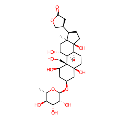 (4S)-4-[(1R,3S,5S,8S,9S,10R,11R,13S,14S,17R)-1,5,11,14-tetrahydroxy-10-(hydroxymethyl)-13-methyl-3-[(2R,3R,4R,5R,6S)-3,4,5-trihydroxy-6-methyloxan-2-yl]oxy-2,3,4,6,7,8,9,11,12,15,16,17-dodecahydro-1H-cyclopenta[a]phenanthren-17-yl]oxolan-2-one