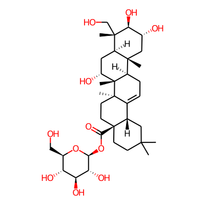 [(2S,3R,4S,5S,6R)-3,4,5-trihydroxy-6-(hydroxymethyl)oxan-2-yl] (4aS,6aR,6aR,6bR,7R,8aR,9R,10R,11R,12aR,14bS)-7,10,11-trihydroxy-9-(hydroxymethyl)-2,2,6a,6b,9,12a-hexamethyl-1,3,4,5,6,6a,7,8,8a,10,11,12,13,14b-tetradecahydropicene-4a-carboxylate