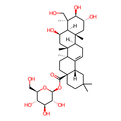 [(2S,3R,4S,5S,6R)-3,4,5-trihydroxy-6-(hydroxymethyl)oxan-2-yl] (4aS,6aR,6aS,6bR,8R,8aR,9S,10R,11R,12aR,14bS)-8,10,11-trihydroxy-9-(hydroxymethyl)-2,2,6a,6b,9,12a-hexamethyl-1,3,4,5,6,6a,7,8,8a,10,11,12,13,14b-tetradecahydropicene-4a-carboxylate