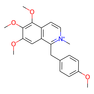 Isoquinolinium, 5,6,7-trimethoxy-1-((4-methoxyphenyl)methyl)-2-methyl-