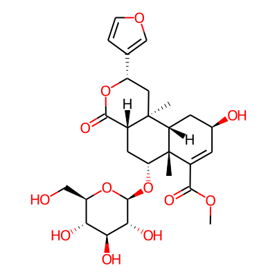 methyl (2S,4aS,6R,6aR,9R,10aS,10bS)-2-(furan-3-yl)-9-hydroxy-6a,10b-dimethyl-4-oxo-6-[(2R,3R,4S,5S,6R)-3,4,5-trihydroxy-6-(hydroxymethyl)oxan-2-yl]oxy-1,2,4a,5,6,9,10,10a-octahydrobenzo[f]isochromene-7-carboxylate