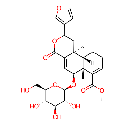 methyl (6S,6aR,10aS,10bS)-2-(furan-3-yl)-6a,10b-dimethyl-4-oxo-6-[(2R,3R,4S,5S,6R)-3,4,5-trihydroxy-6-(hydroxymethyl)oxan-2-yl]oxy-1,2,6,9,10,10a-hexahydrobenzo[f]isochromene-7-carboxylate
