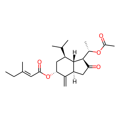 [(1S,3aR,5R,7S,7aS)-1-[(1S)-1-acetyloxyethyl]-4-methylidene-2-oxo-7-propan-2-yl-3,3a,5,6,7,7a-hexahydro-1H-inden-5-yl] (E)-3-methylpent-2-enoate