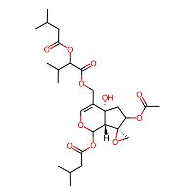 [(4aR,7R,7aR)-6-acetyloxy-4a-hydroxy-1-(3-methylbutanoyloxy)spiro[1,5,6,7a-tetrahydrocyclopenta[c]pyran-7,2'-oxirane]-4-yl]methyl 3-methyl-2-(3-methylbutanoyloxy)butanoate