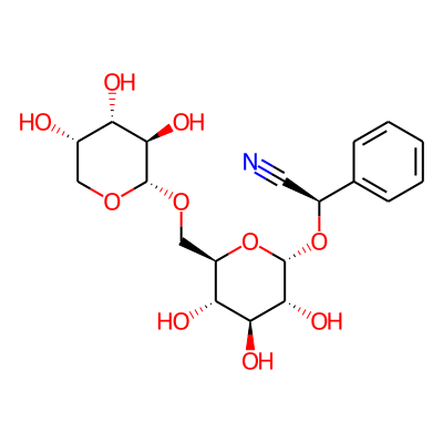 Benzeneacetonitrile, alpha-((6-O-alpha-L-arabinopyranosyl-beta-D-glucopyranosyl)oxy)-, (R)-