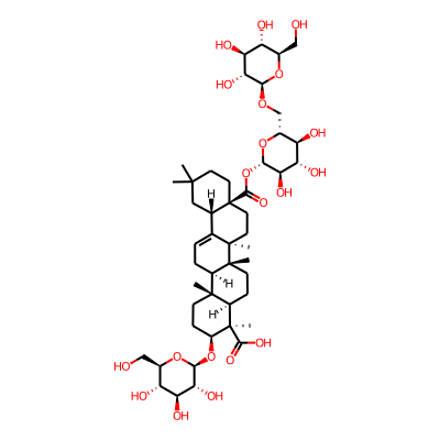 (3S,4R,4aR,6aR,6bS,8aS,12aS,14aR,14bR)-4,6a,6b,11,11,14b-hexamethyl-3-[(2R,3R,4S,5S,6R)-3,4,5-trihydroxy-6-(hydroxymethyl)oxan-2-yl]oxy-8a-[(2S,3R,4S,5S,6R)-3,4,5-trihydroxy-6-[[(2R,3R,4S,5S,6R)-3,4,5-trihydroxy-6-(hydroxymethyl)oxan-2-yl]oxymethyl]oxan-2-yl]oxycarbonyl-1,2,3,4a,5,6,7,8,9,10,12,12a,14,14a-tetradecahydropicene-4-carboxylic acid