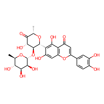 2-(3,4-Dihydroxyphenyl)-5,7-dihydroxy-6-[4-hydroxy-6-methyl-5-oxo-3-(3,4,5-trihydroxy-6-methyloxan-2-yl)oxyoxan-2-yl]chromen-4-one