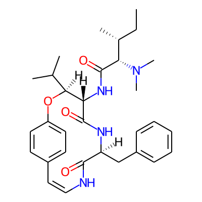 (2S,3R)-N-[(3S,4S,7S,10E)-7-benzyl-5,8-dioxo-3-propan-2-yl-2-oxa-6,9-diazabicyclo[10.2.2]hexadeca-1(14),10,12,15-tetraen-4-yl]-2-(dimethylamino)-3-methylpentanamide