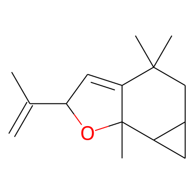 2H-Cyclopropa[g]benzofuran, 4,5,5a,6,6a,6b-hexahydro-4,4,6b-trimethyl-2-(1-methylethenyl)-