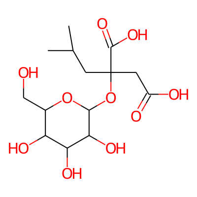 2-(2-Methylpropyl)-2-[3,4,5-trihydroxy-6-(hydroxymethyl)oxan-2-yl]oxybutanedioic acid