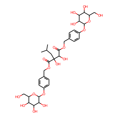 Bis[[4-[3,4,5-trihydroxy-6-(hydroxymethyl)oxan-2-yl]oxyphenyl]methyl] 2,3-dihydroxy-2-(2-methylpropyl)butanedioate
