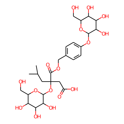 5-Methyl-3-[3,4,5-trihydroxy-6-(hydroxymethyl)oxan-2-yl]oxy-3-[[4-[3,4,5-trihydroxy-6-(hydroxymethyl)oxan-2-yl]oxyphenyl]methoxycarbonyl]hexanoic acid