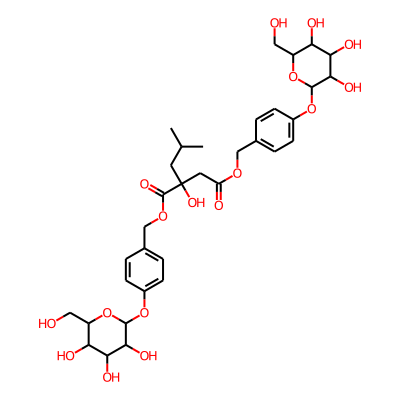 Bis[[4-[3,4,5-trihydroxy-6-(hydroxymethyl)oxan-2-yl]oxyphenyl]methyl] 2-hydroxy-2-(2-methylpropyl)butanedioate