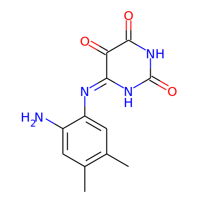 (E)-6-((2-amino-4,5-dimethylphenyl)imino)dihydropyrimidine-2,4,5(3h)-trione