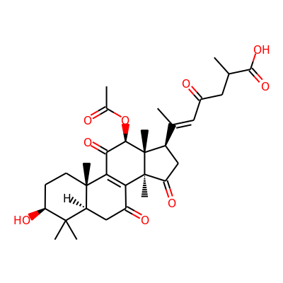 12b-Acetoxy-3b-hydroxy-7,11,15,23-tetraoxo-lanost-8,20e-diene-26-oic acid