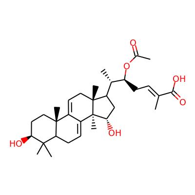 22b-Acetoxy-3b,15 a -dihydroxylanosta-7,9(11),24-trien-26-oic acid